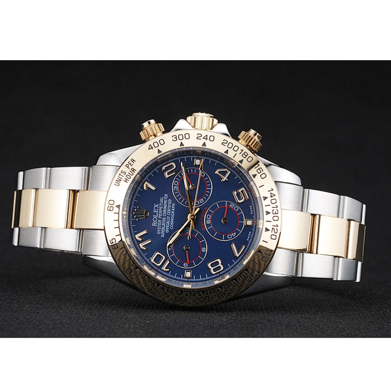 Aaa replica Bracelet Steel 1454246 Cosmograph Two Stainless Dial Blue Tone Daytona Rolex 0817